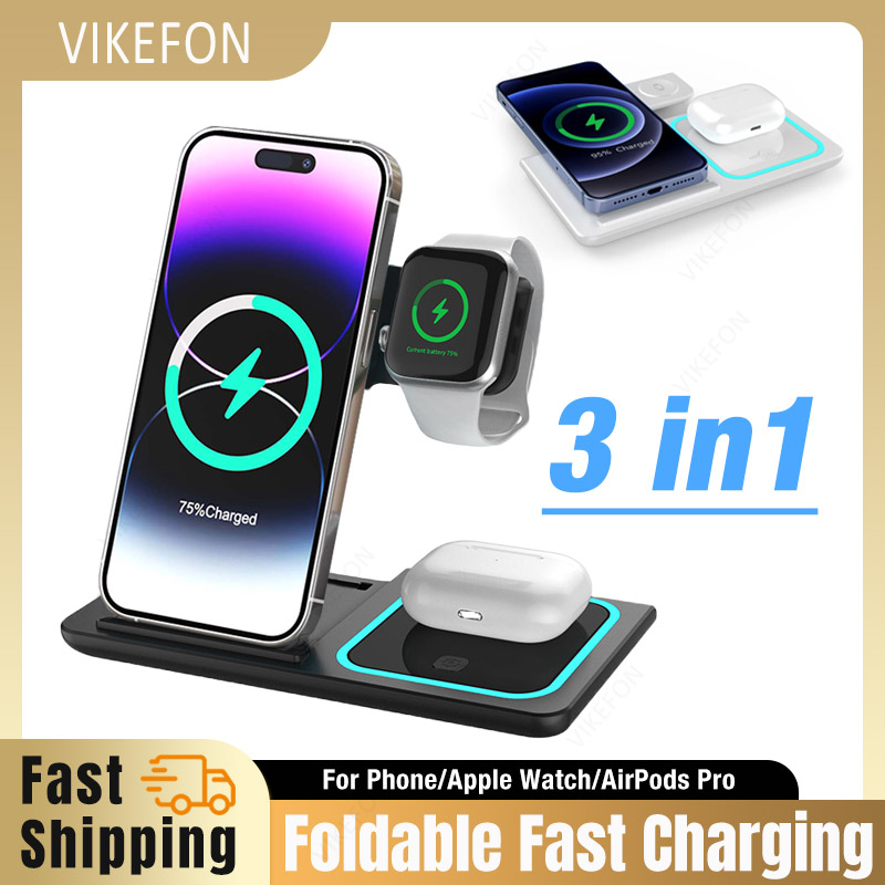 Smartwatch Phone Watches - 3 In 1 Wireless Charger Foldable