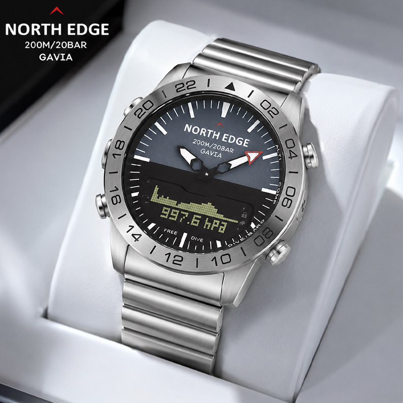 Altimeter Compass Watch - NORTH EDGE Men Dive Sports Digital