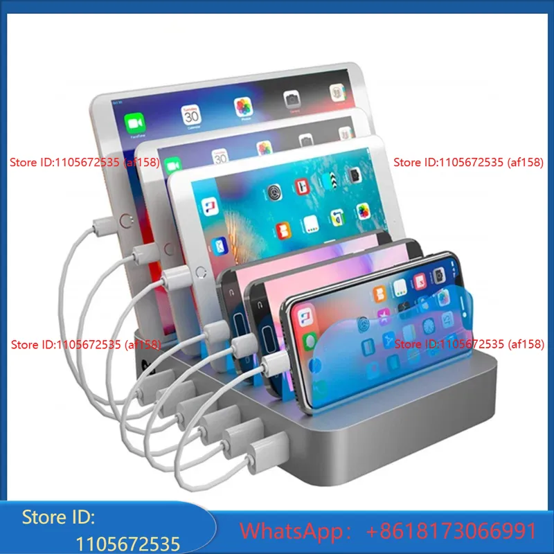 Watch Smartwatch - 6USB desktop phone holder, smart charger,
