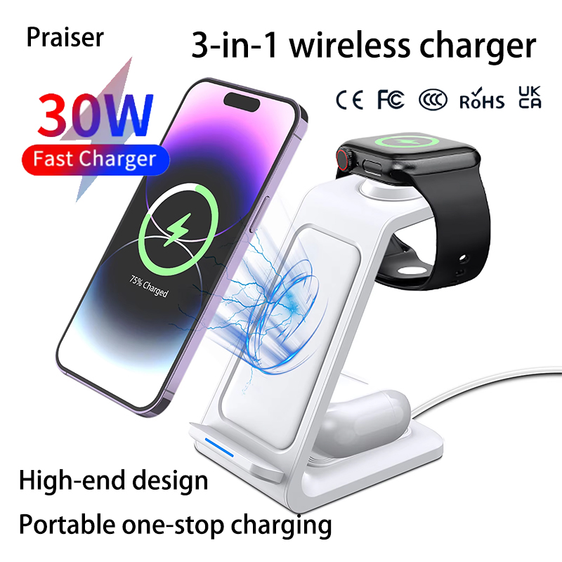 Smartwatch Apple Watch - 15W 3 in 1 Wireless Charger