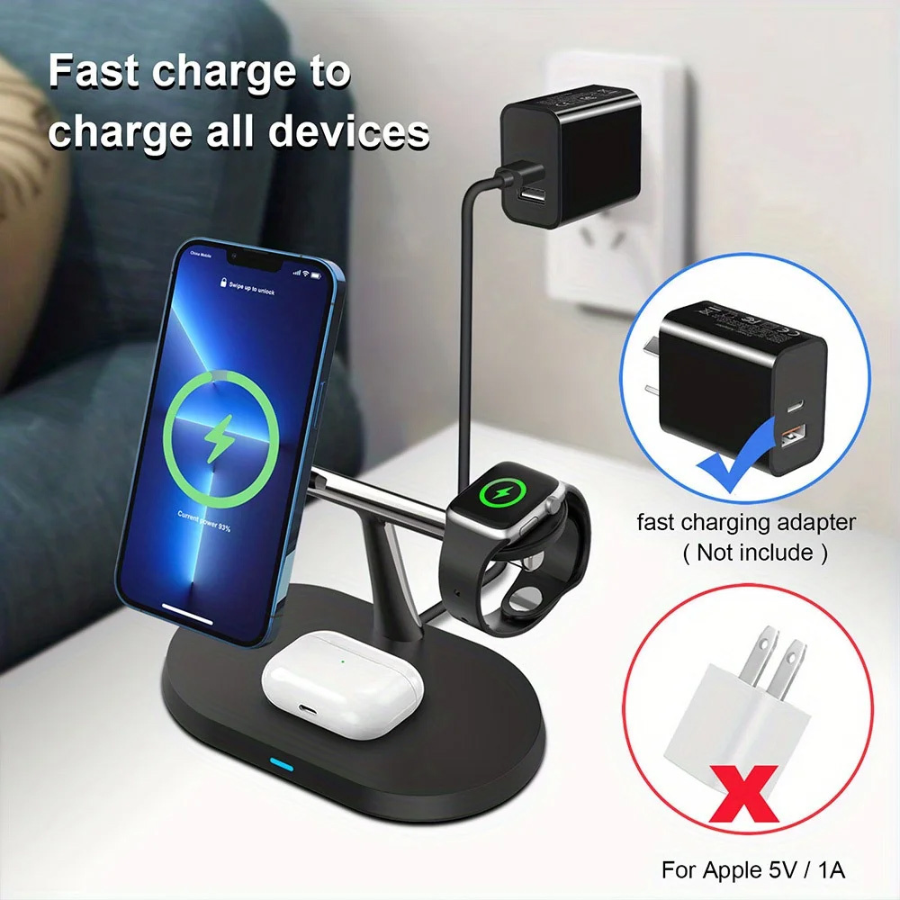 3 in 1 Magnetic Wireless Charg - Smartwatch Apple Watch ulasan dan harga