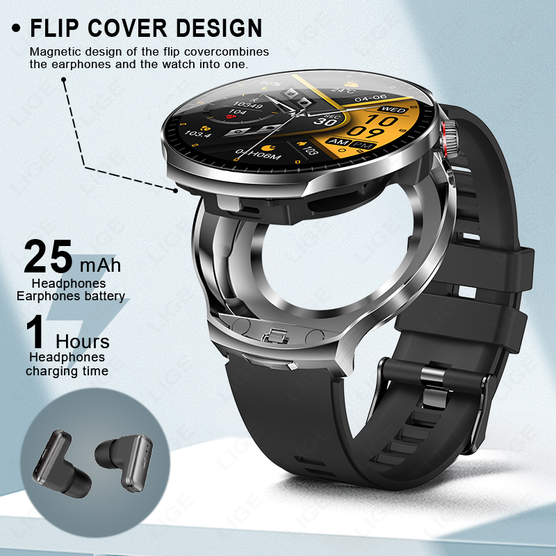 LIGE Men Smart Watch BT Call W - Smartwatch Noise Watches ulasan dan harga
