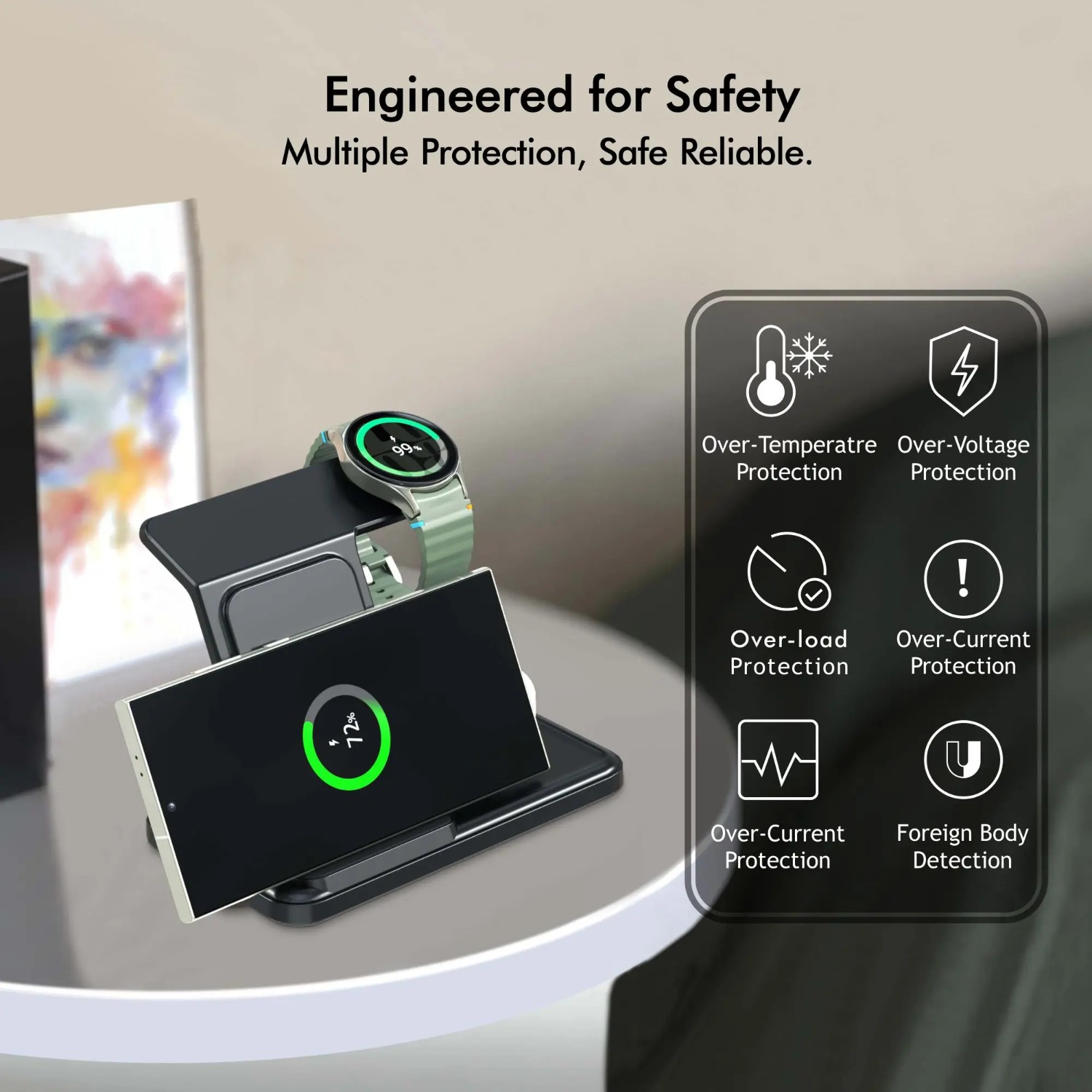Desktop 3-in-1 Wireless Charge - Smartwatch Apple Watch ulasan dan harga