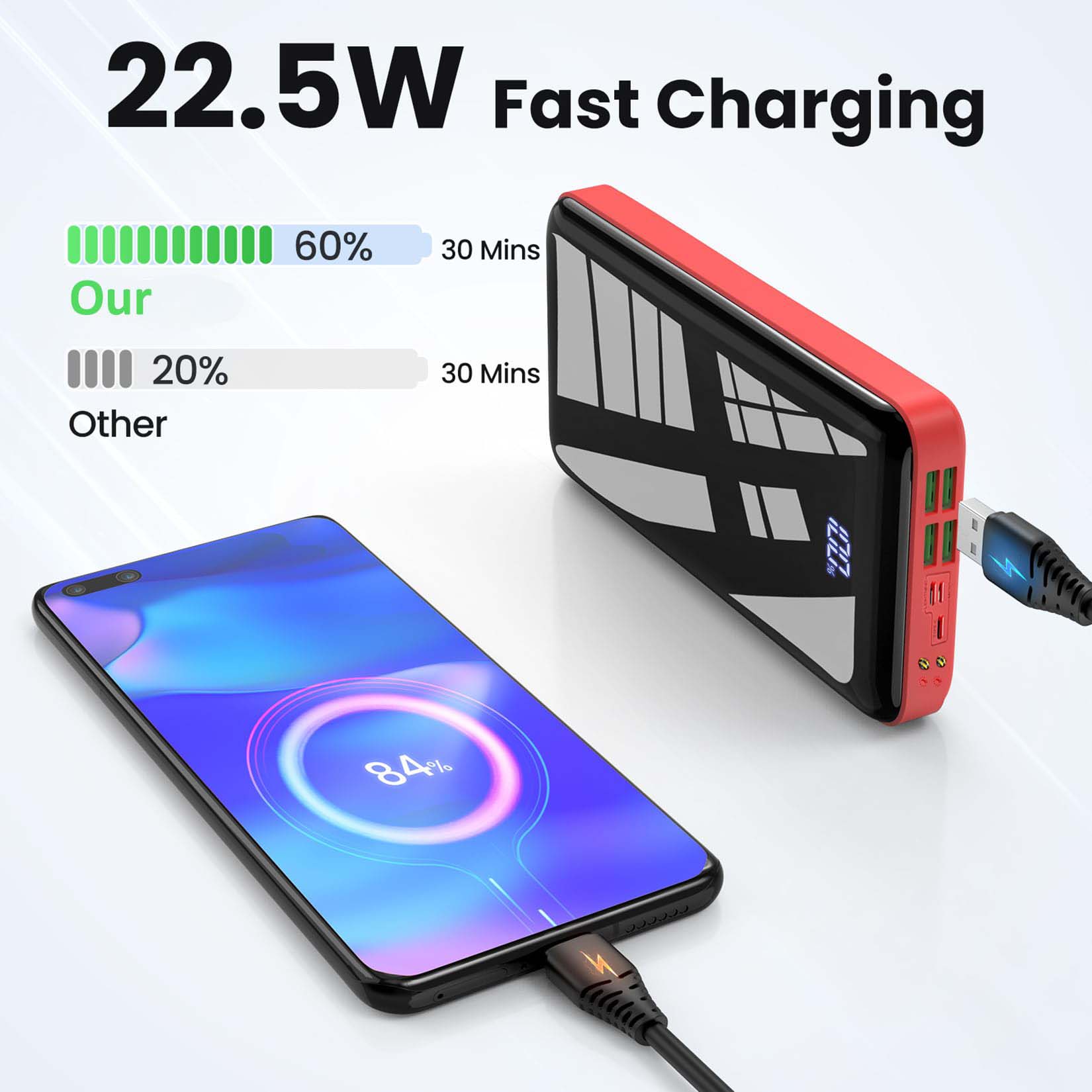 Portable Charger 30000mah Powe - Smartwatch Phone Watches ulasan dan harga