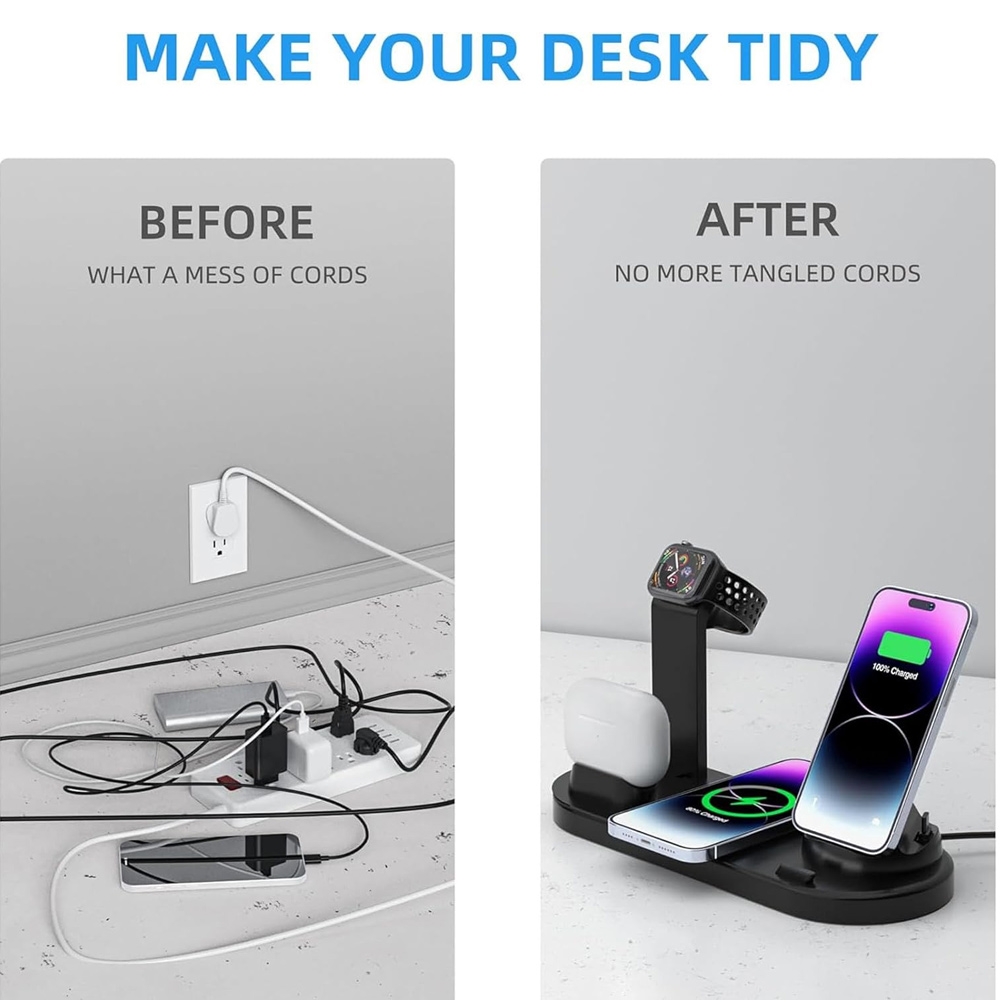 30W 7 in 1 Wireless Charger St - Smartwatch Apple Watch ulasan dan harga