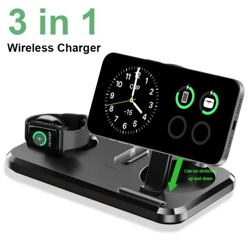 Flat 3 in 1 Wireless Charging  - Smartwatch Phone Watches ulasan dan harga