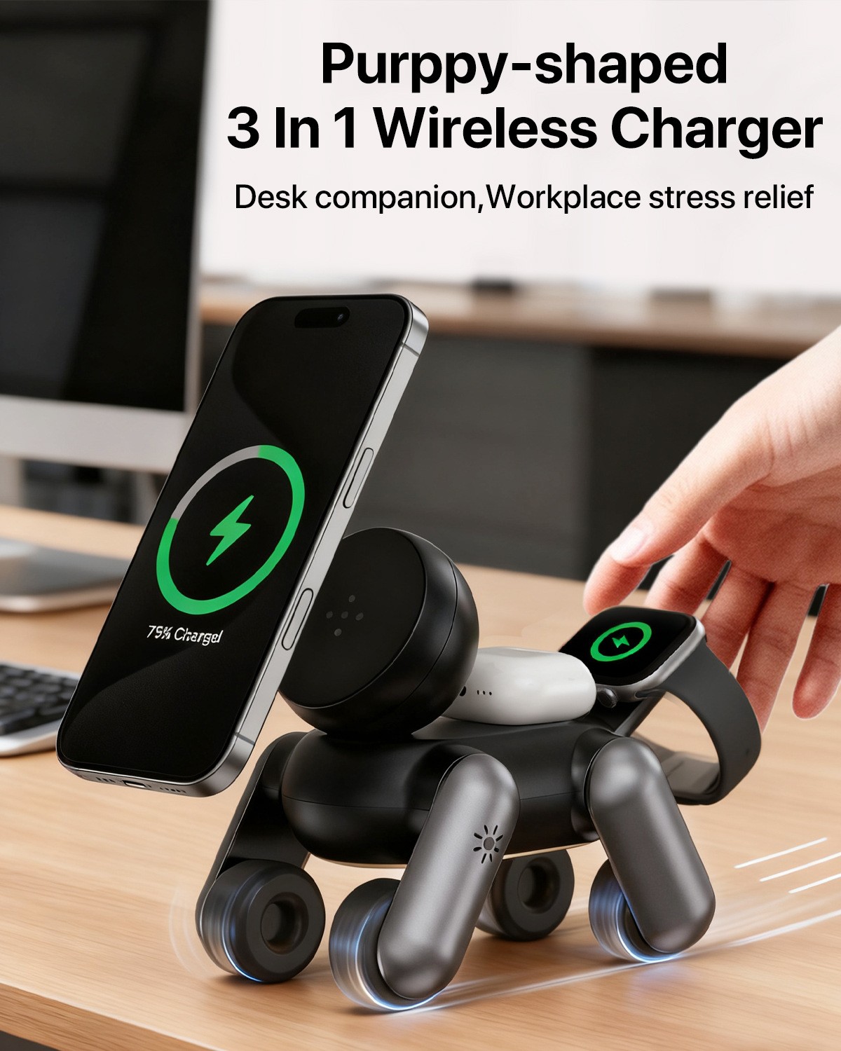 3-in-1 Magnetic Wireless Charg - Smartwatch Phone Watches ulasan dan harga