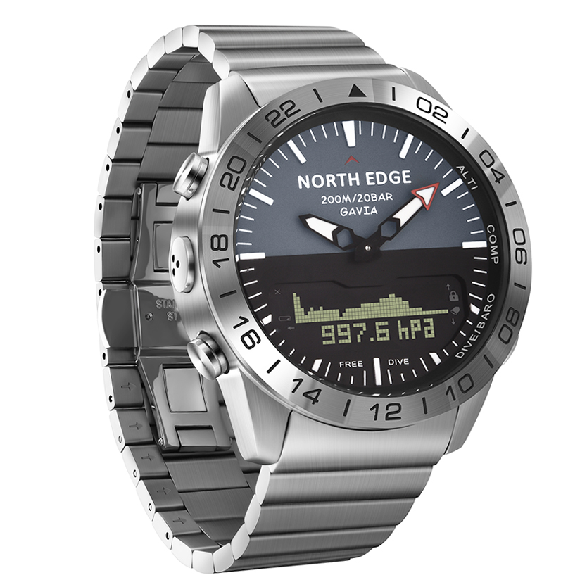NORTH EDGE Men Dive Sports Dig - Altimeter Compass Watch ulasan dan harga
