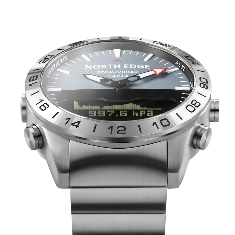 NORTH EDGE Men Dive Sports Dig - Altimeter Compass Watch ulasan dan harga