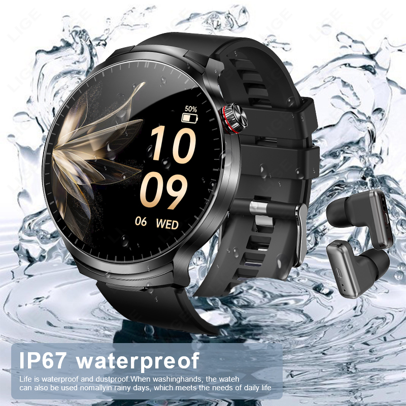 LIGE 2026 New TWS 2 in 1 Heads - Smartwatch Noise Watches ulasan dan harga