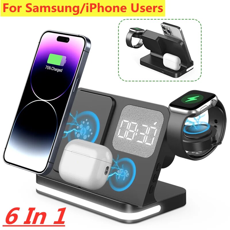 Wireless Charger Stand For iPh - Smartwatch Apple Watch ulasan dan harga
