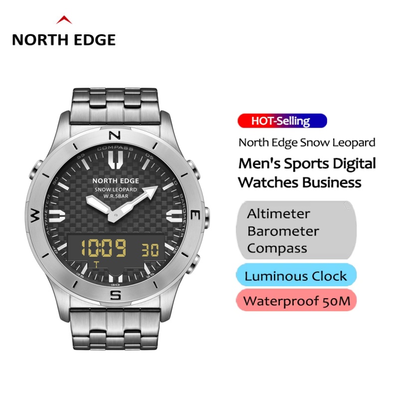 NORTH EDGE Men Outdoor Digital - Altimeter Compass Watch ulasan dan harga