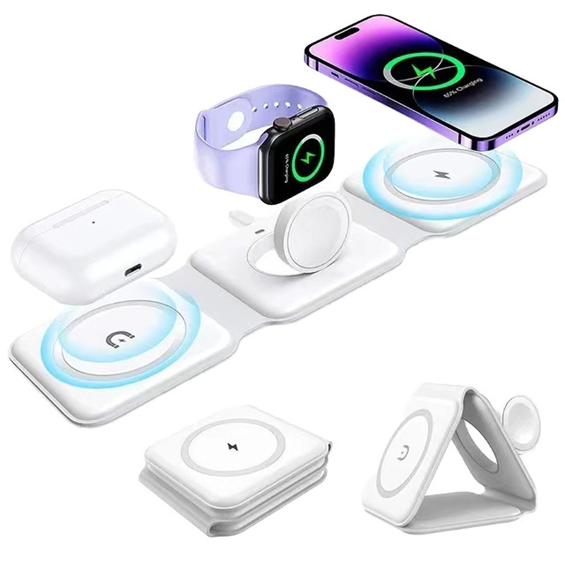 3-in-1 Magnetic Folding Wirele - Smartwatch Phone Watches ulasan dan harga