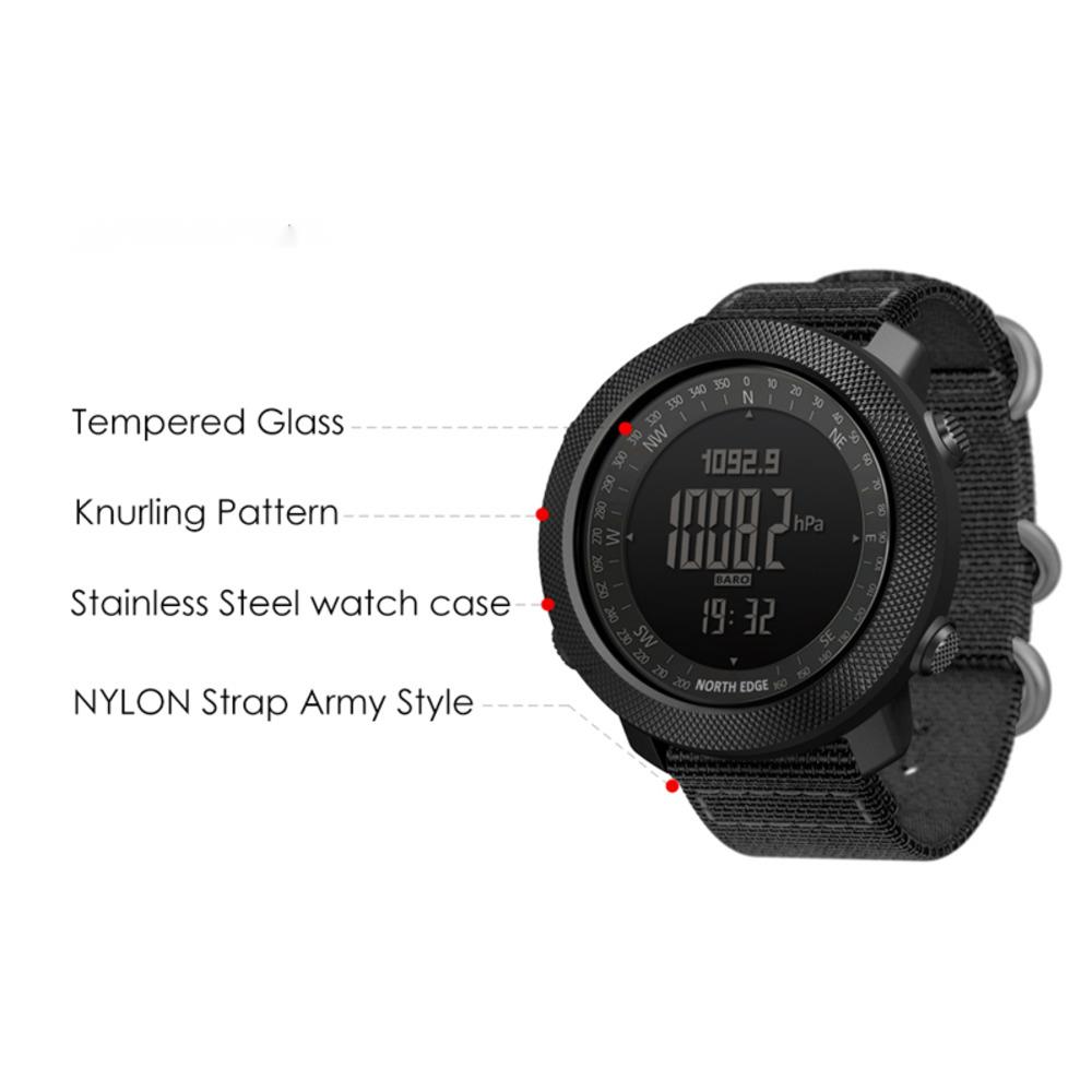 NORTH EDGE Watches For Men APA - Altimeter Compass Watch ulasan dan harga