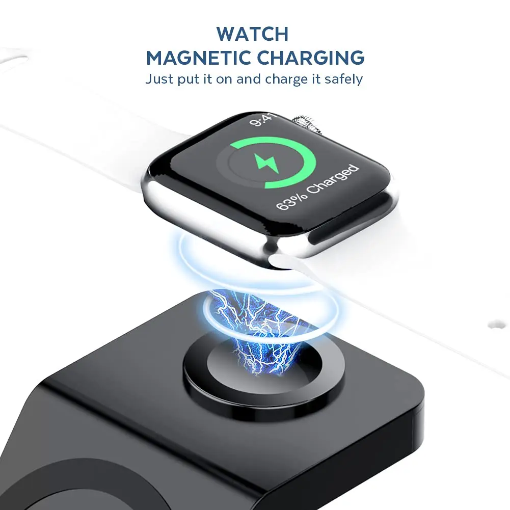 3 In 1 Wireless Charger Stand  - Smartwatch Phone Watches ulasan dan harga