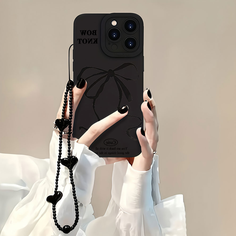Y2K Black Bow Phone Cases For  - Samsung Galaxy Strap ulasan dan harga