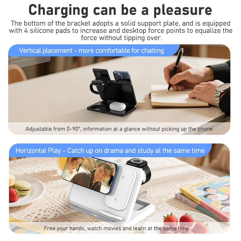 4 in 1 Dual Phone Wireless Cha - Smartwatch Phone Watches ulasan dan harga