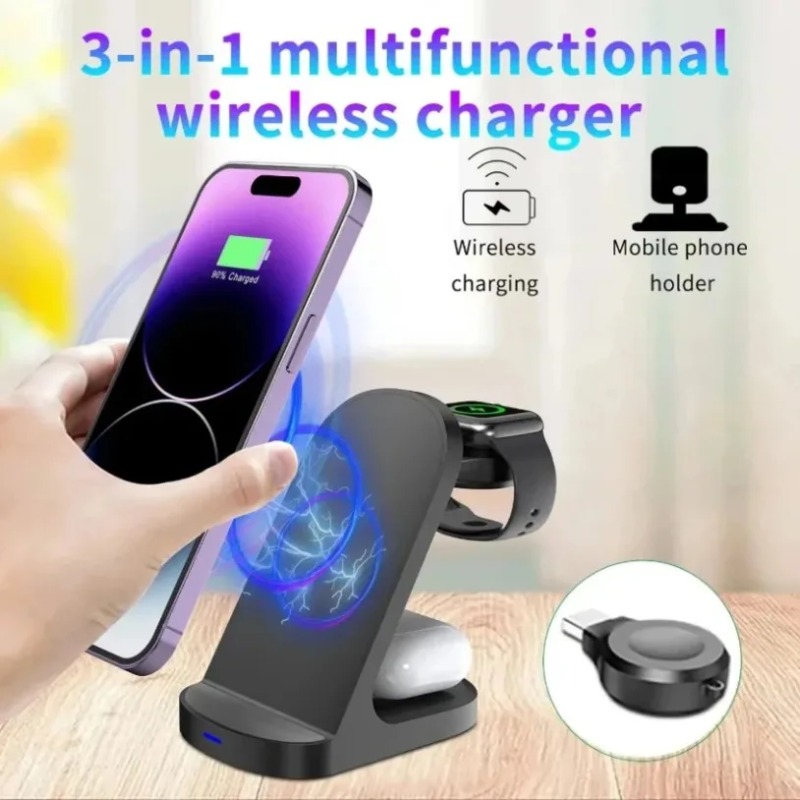 Durable 3 In 1 Wireless Charge - Smartwatch Phone Watches ulasan dan harga