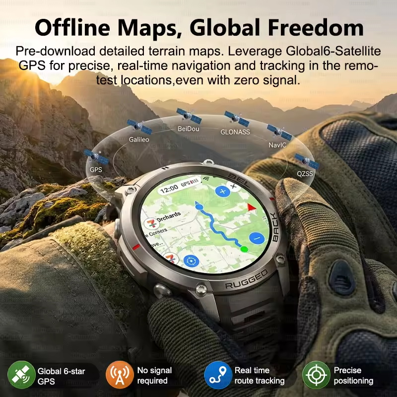 Professional Outdoor GPS Navig - Altimeter Compass Watch ulasan dan harga