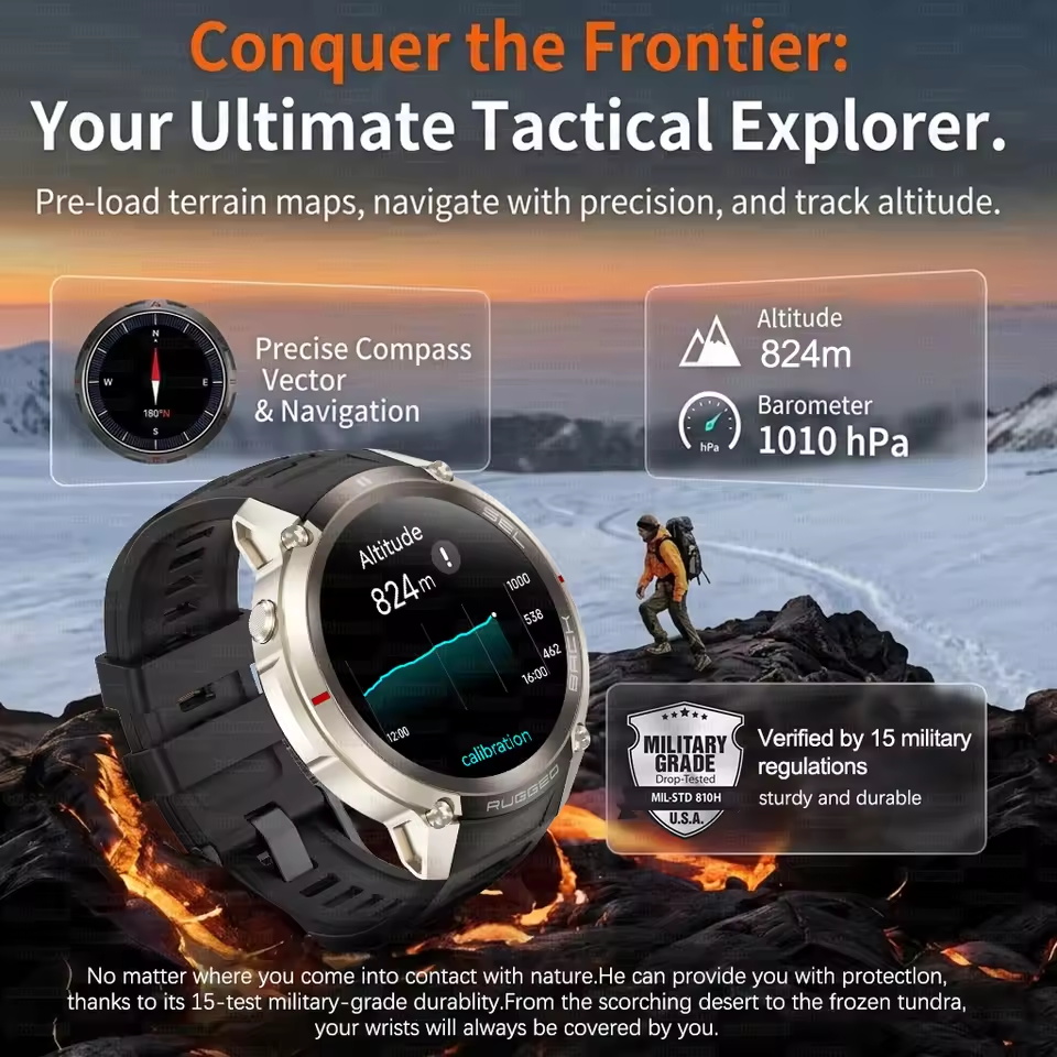 Professional Outdoor GPS Navig - Altimeter Compass Watch ulasan dan harga