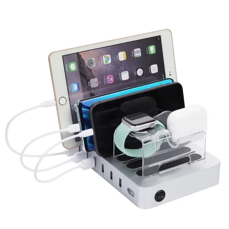 6USB desktop phone holder, sma - Watch Smartwatch ulasan dan harga