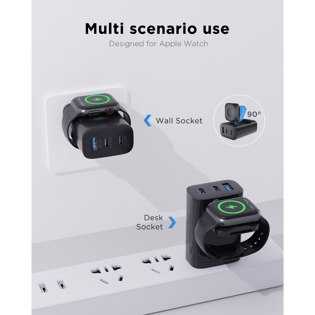 Oatsbasf 4 In 1 QC3.0 Fast Mag - Smartwatch Apple Watch ulasan dan harga