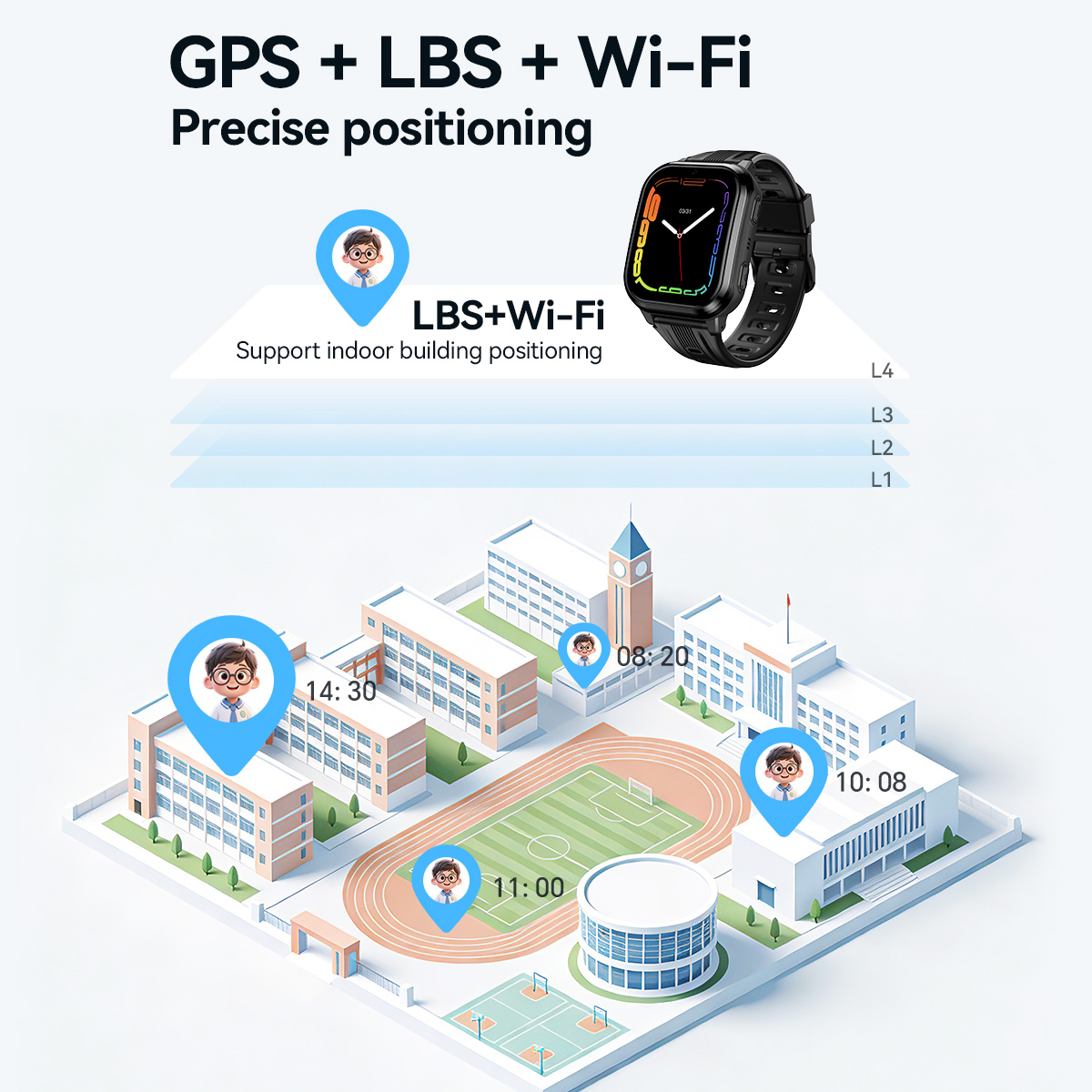 HOCO Y108 1.69inch HD LCD Curv - Smartwatch Watches Boys ulasan dan harga