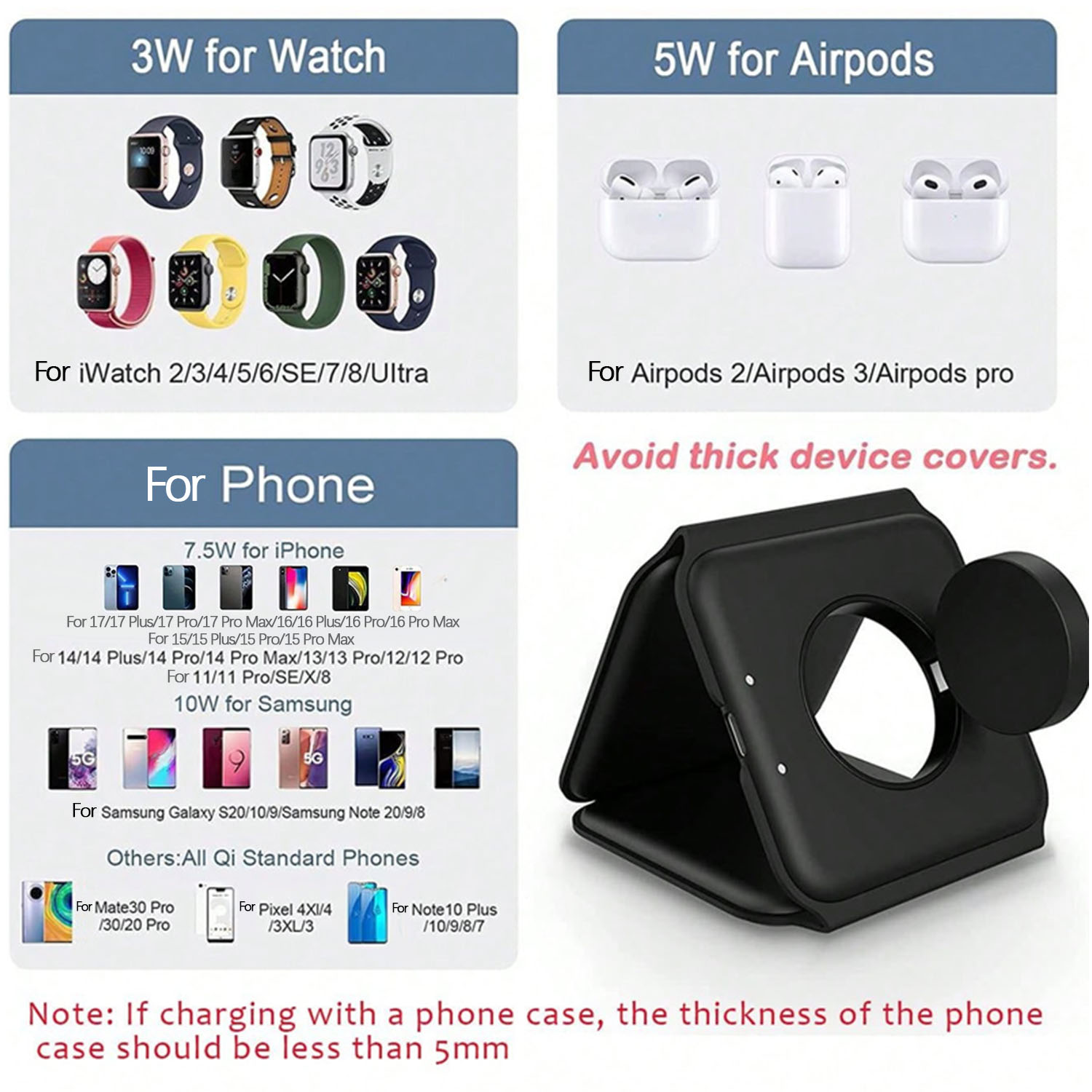 3 In 1 Wireless Charging Stati - Smartwatch Apple Watch ulasan dan harga