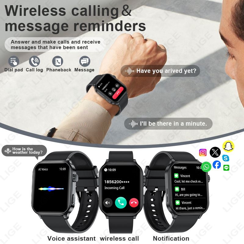 LIGE Original Brand Smart Watc - Smartwatch Watches For Women Brands ulasan dan harga